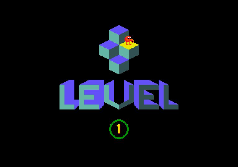 Q*bert level screen
